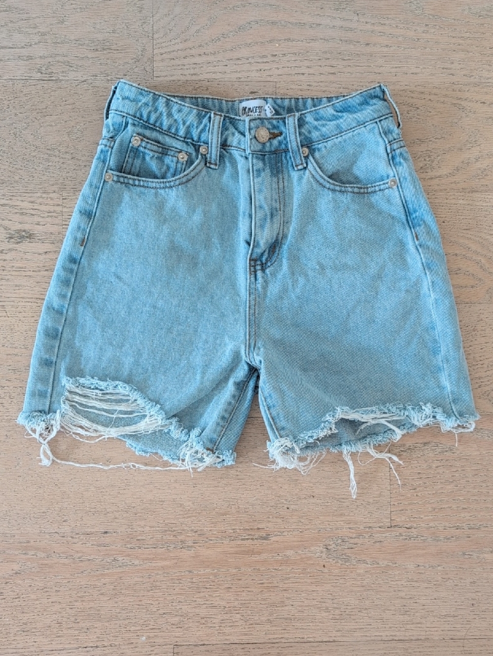 Princess Polly High-Rise Denim Shorts Sz 0